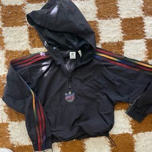 adidas crop windbreaker